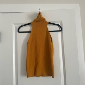 Zara Mustard Knit Sleeveless Top